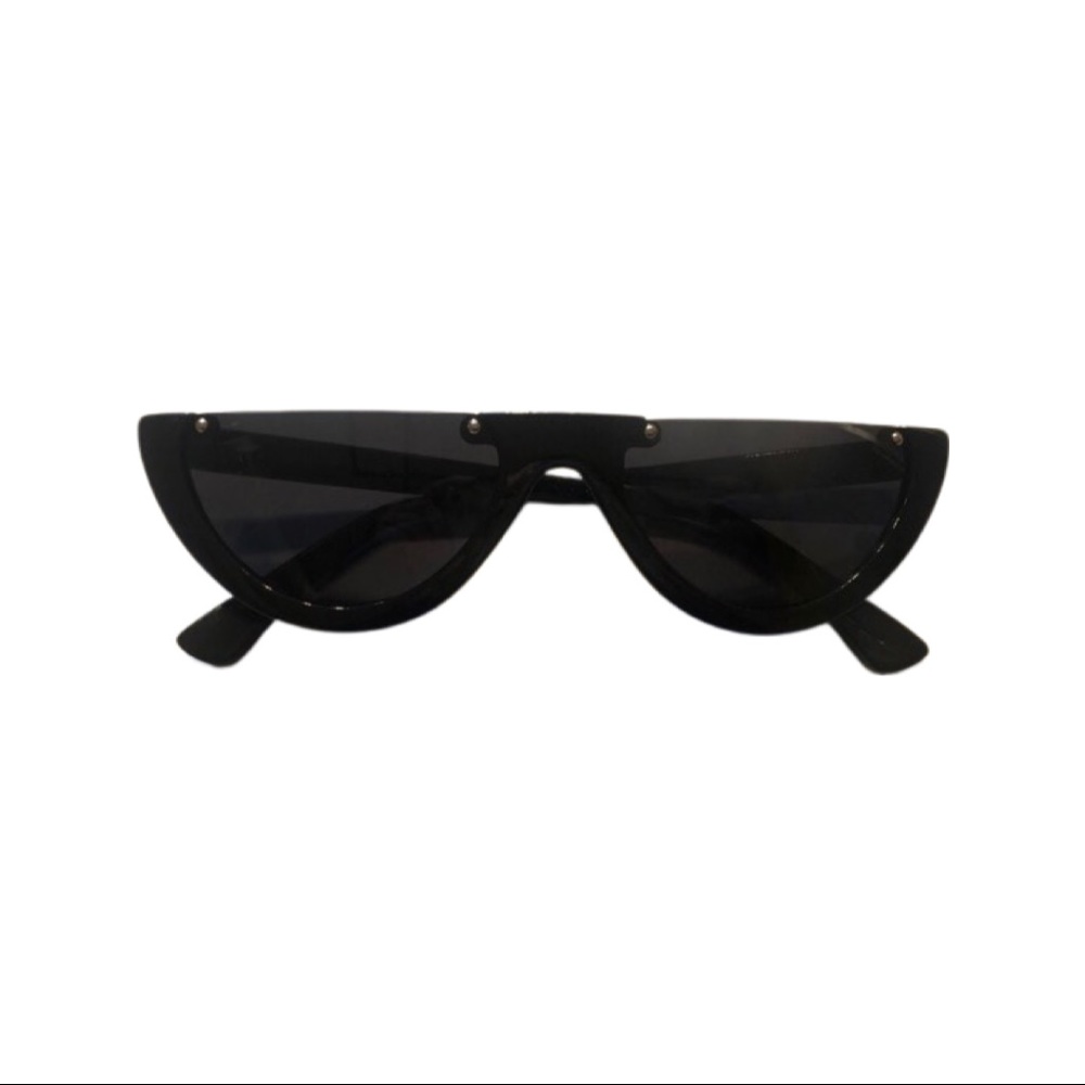 Black Half-Frame Sunglasses